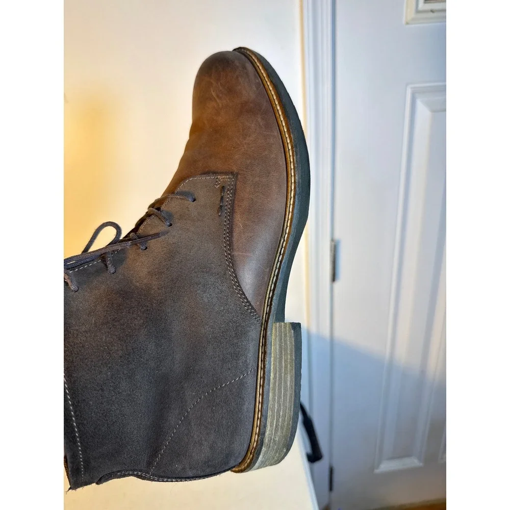 ECCO Mens Turn GTX Chukka Boots Brown Leather Suede Lace Up Ankle Boots Sz 13